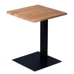 Red Living Bout de canapé Rhyll I - Chêne sauvage massif / Métal - Chêne sauvage / Noir