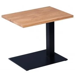 Red Living Bout de canapé Rhyll II - Chêne sauvage massif / Métal - Chêne sauvage / Noir