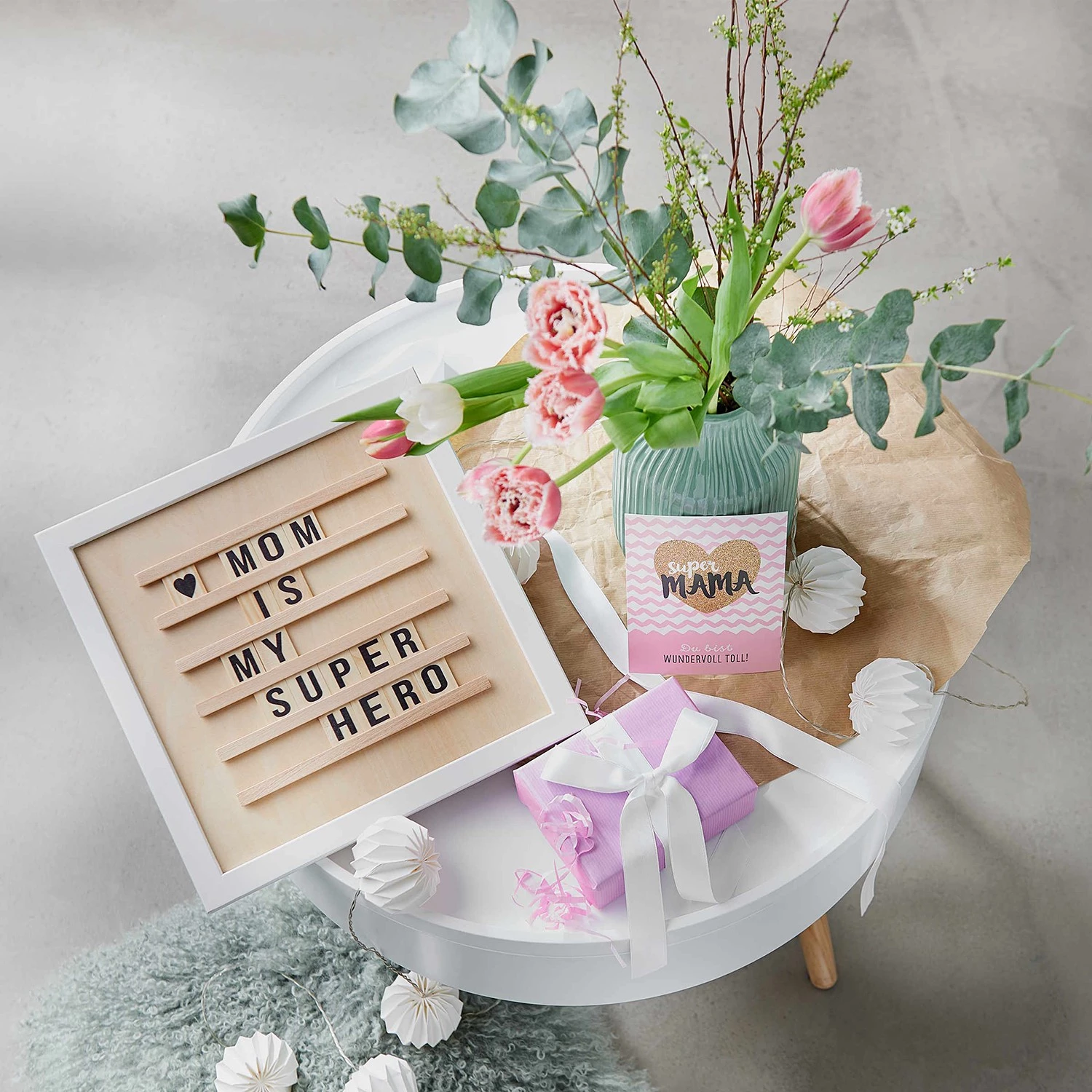 Butlers Bout de canapé COFFEE TIME - Pin - Blanc 5 Butlers Bout de canapé COFFEE TIME - Pin - Blanc – Image 3