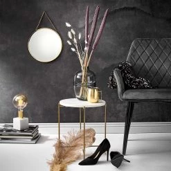 Butlers Bout de canapé MARBLE - Marbre / Fer - Blanc 8 Butlers Bout de canapé MARBLE - Marbre / Fer - Blanc -Meubles de salon Soldes 1000343987 220406 021 MOOD DETAILS P000000001000343987 mood