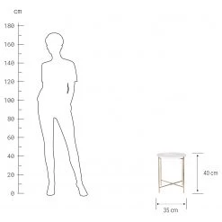 Butlers Bout de canapé MARBLE - Marbre / Fer - Blanc 9 Butlers Bout de canapé MARBLE - Marbre / Fer - Blanc -Meubles de salon Soldes 1000343987 220406 500 SKETCH DETAILS P000000001000343987 sketch