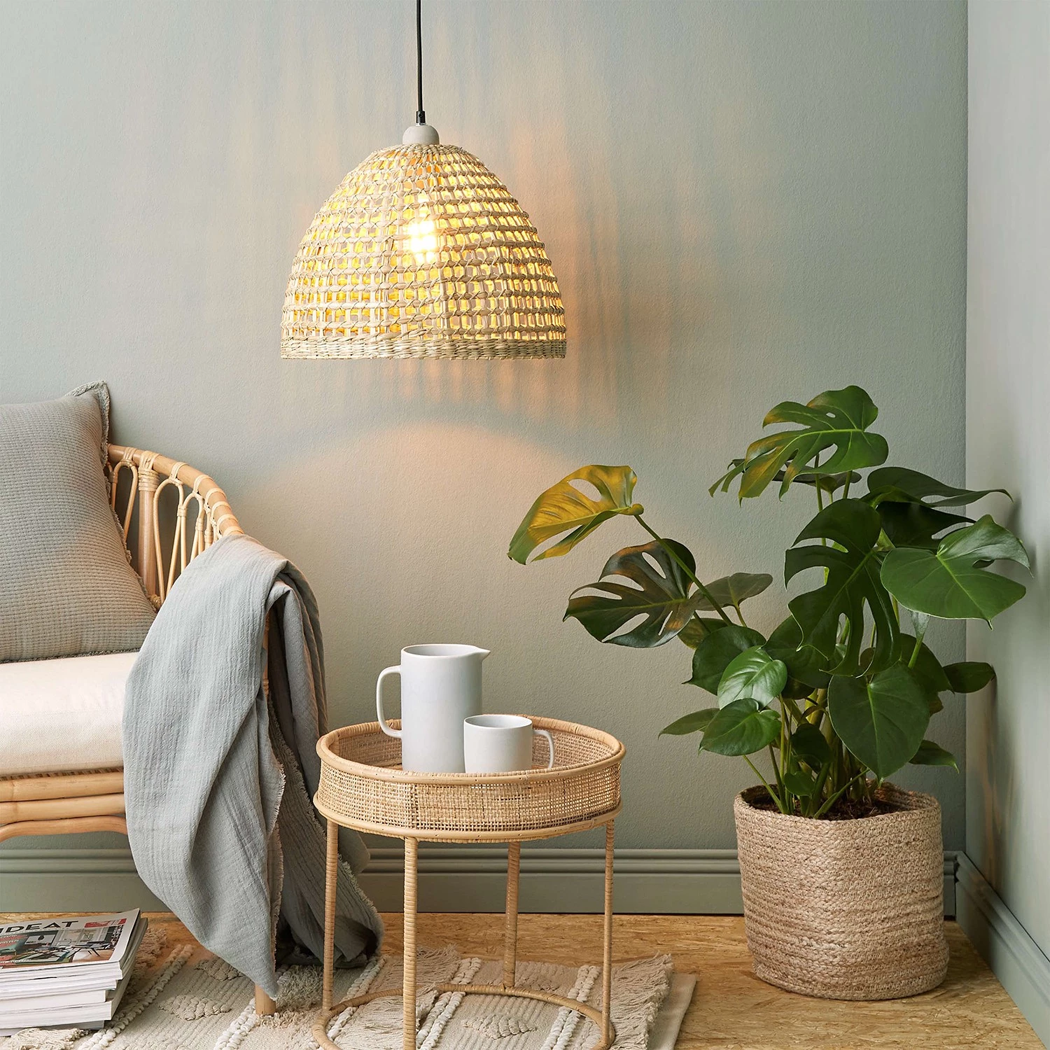 Butlers Bout de canapé BOHO LOUNGE - Rotin / Fer - Naturel 6 Butlers Bout de canapé BOHO LOUNGE - Rotin / Fer - Naturel – Image 4