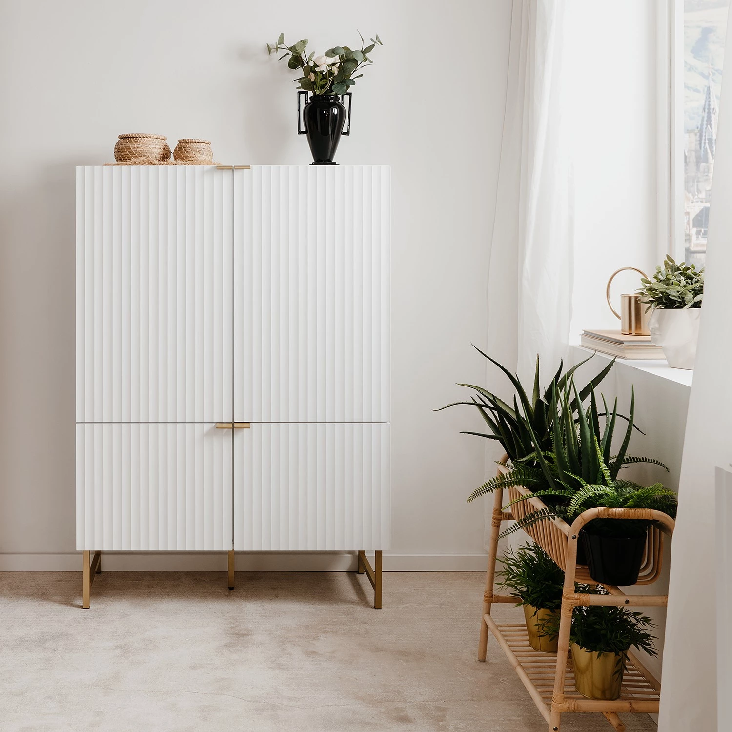 Loftscape Buffet haut Metropolis - Blanc mat 5 Loftscape Buffet haut Metropolis - Blanc mat – Image 3