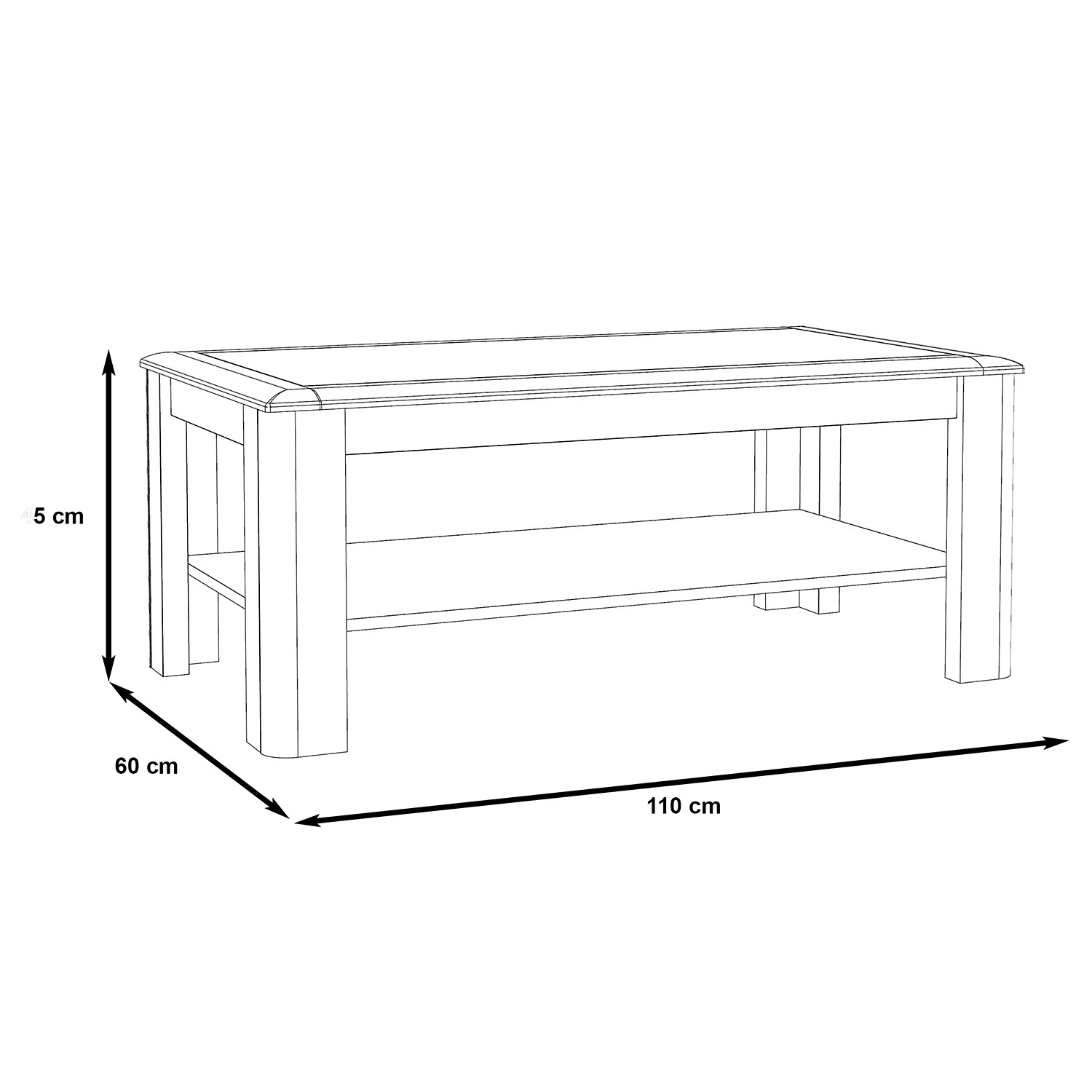 Loftscape Table basse Wilander - Imitation chêne Nelson / Blanc mat 5 Loftscape Table basse Wilander - Imitation chêne Nelson / Blanc mat – Image 3