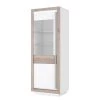 Loftscape Vitrine Wilander - Éclairage inclus - Blanc brillant / Imitation chêne Nelson -Meubles de salon Soldes 1000344666 220414 010 IMAGE P000000001000344666