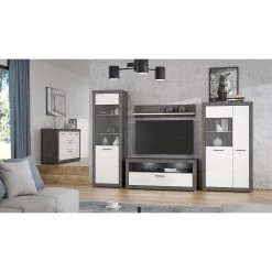 Loftscape Vitrine Vetras - Blanc brillant / Imitation béton -Meubles de salon Soldes 1000344669 220414 022 MOOD DETAILS P000000001000344669 mood