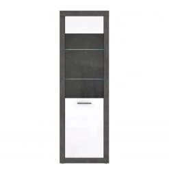 Loftscape Vitrine Vetras - Blanc brillant / Imitation béton -Meubles de salon Soldes 1000344669 220414 030 DETAILS P000000001000344669