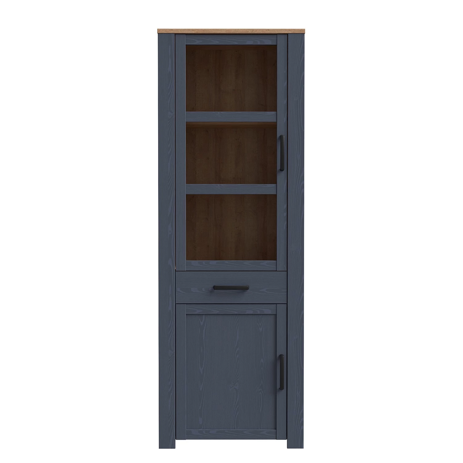 Ridgevalley Vitrine Vassia - Imitation chêne Navy / Imitation chêne Riviera 10 Ridgevalley Vitrine Vassia - Imitation chêne Navy / Imitation chêne Riviera – Image 8