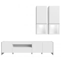 Loftscape Ensemble meubles TV Urban I (3 élém.) - Éclairage Éclairage - Blanc / Imitation chêne gris 14 Loftscape Ensemble meubles TV Urban I (3 élém.) - Éclairage Éclairage - Blanc / Imitation chêne gris -Meubles de salon Soldes 1000344681 220414 030 DETAILS P000000001000344681