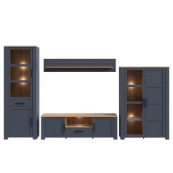 Ridgevalley Ensemble meubles TV Vassia II (4 élém.) - Imitation chêne Navy / Imitation chêne Riviera -Meubles de salon Soldes 1000344685 220414 030 DETAILS P000000001000344685