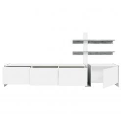 Loftscape Ensemble meubles TV Urban II (3 élém.) - Éclairage Éclairage  - Blanc / Imitation chêne gris -Meubles de salon Soldes 1000344692 220414 040 DETAILS P000000001000344692