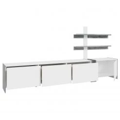 Loftscape Ensemble meubles TV Urban II (3 élém.) - Éclairage Éclairage  - Blanc / Imitation chêne gris -Meubles de salon Soldes 1000344692 220414 050 DETAILS P000000001000344692