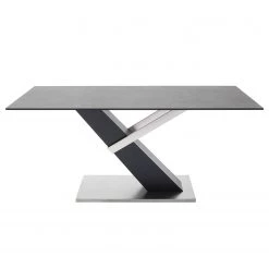 Loftscape Table Tilst - Céramique & Verre / Acier Inoxydable - Anthracite / Argenté / Noir -Meubles de salon Soldes 1000344930 220413 030 DETAILS P000000001000344930
