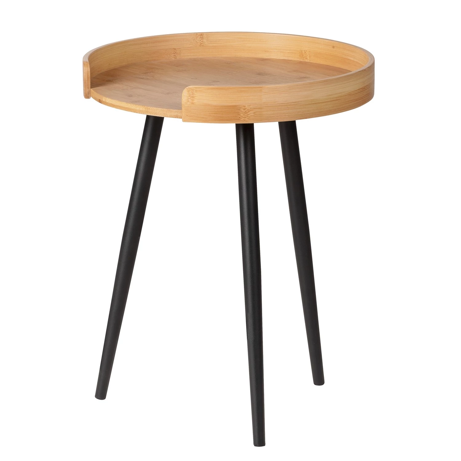 WENKO Bout de canapé Loft - Bambou massif / Métal - Bambou / Noir 3 WENKO Bout de canapé Loft - Bambou massif / Métal - Bambou / Noir