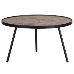 Red Living Tables basses Vabell (lot de 3) - Teck massif / Métal - Teck / Noir -Meubles de salon Soldes 1000345806 220428 030 DETAILS P000000001000345806