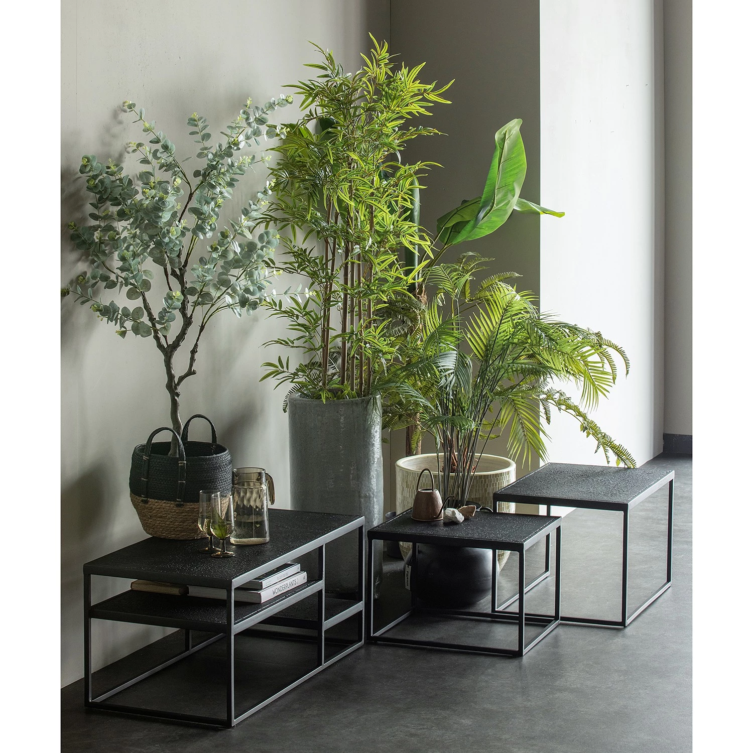 Red Living Bouts de canapé Sorken (lot de 2) - Métal - Noir 4 Red Living Bouts de canapé Sorken (lot de 2) - Métal - Noir – Image 2