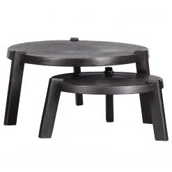 Red Living Table basse Tarsa - Aluminium - Noir