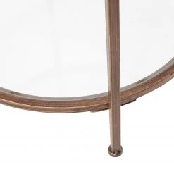 Red Living Bout de canapé Roslev - Verre / Métal - Laiton -Meubles de salon Soldes 1000345821 220428 050 DETAILS P000000001000345821