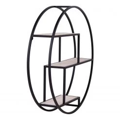 Red Living Étagère murale Sling - Paulownia massif / Métal - Paulownia / Noir -Meubles de salon Soldes 1000345892 220428 050 DETAILS P000000001000345892