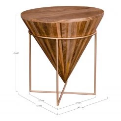 Naturoo Bout de canapé Rickman - Manguier massif / Métal - Manguier / Doré -Meubles de salon Soldes 1000345907 220428 500 SKETCH DETAILS P000000001000345907 sketch