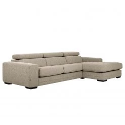 Loftscape Canapé d’angle Penpont - Tissu Kaja: Anthracite - Méridienne courte à droite (vue de face)