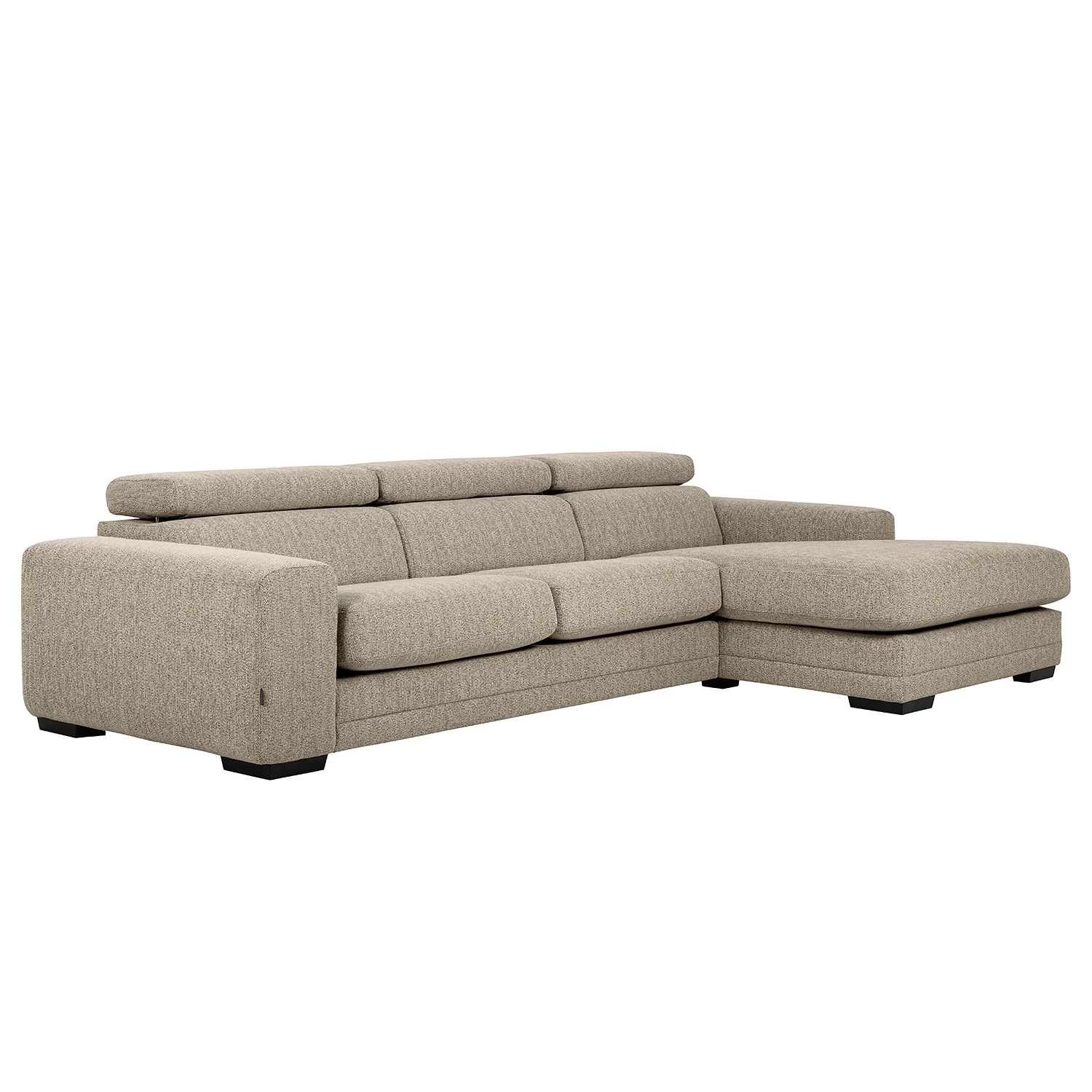 Loftscape Canapé d’angle Penpont - Tissu Kaja: Anthracite - Méridienne courte à droite (vue de face) 3 Loftscape Canapé d’angle Penpont - Tissu Kaja: Anthracite - Méridienne courte à droite (vue de face)