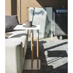 Yamazaki Bout de canapé Plain II - Frêne massif / Métal - Blanc -Meubles de salon Soldes 1000347249 220505 022 MOOD DETAILS P000000001000347249 mood