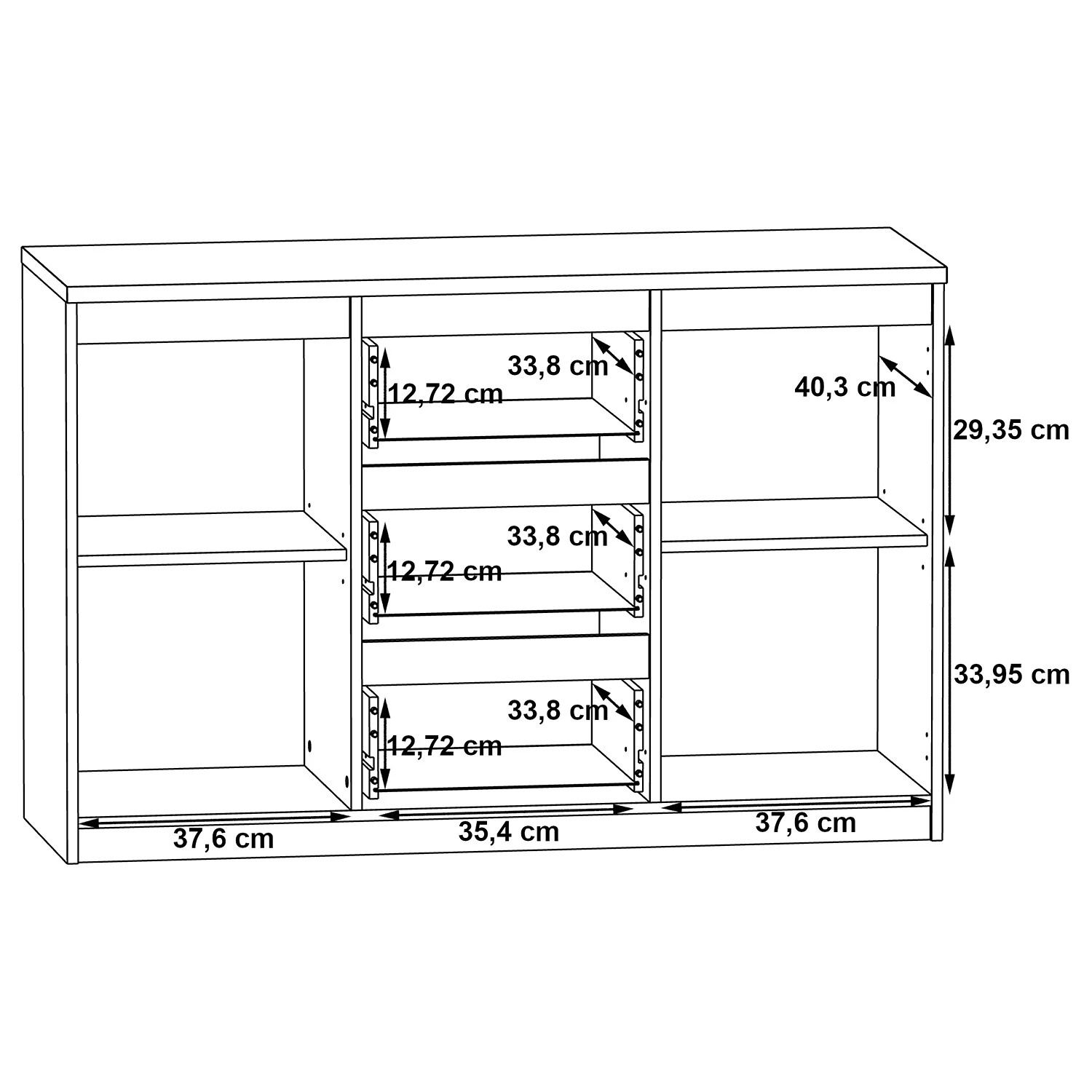 Loftscape Buffet Optima - Imitation chêne de Sonoma 6 Loftscape Buffet Optima - Imitation chêne de Sonoma – Image 4