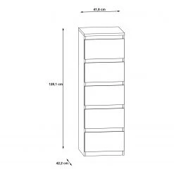 Loftscape Commode haute Optima - Blanc mat 8 Loftscape Commode haute Optima - Blanc mat -Meubles de salon Soldes 1000348094 220603 500 SKETCH DETAILS P000000001000348094 sketch