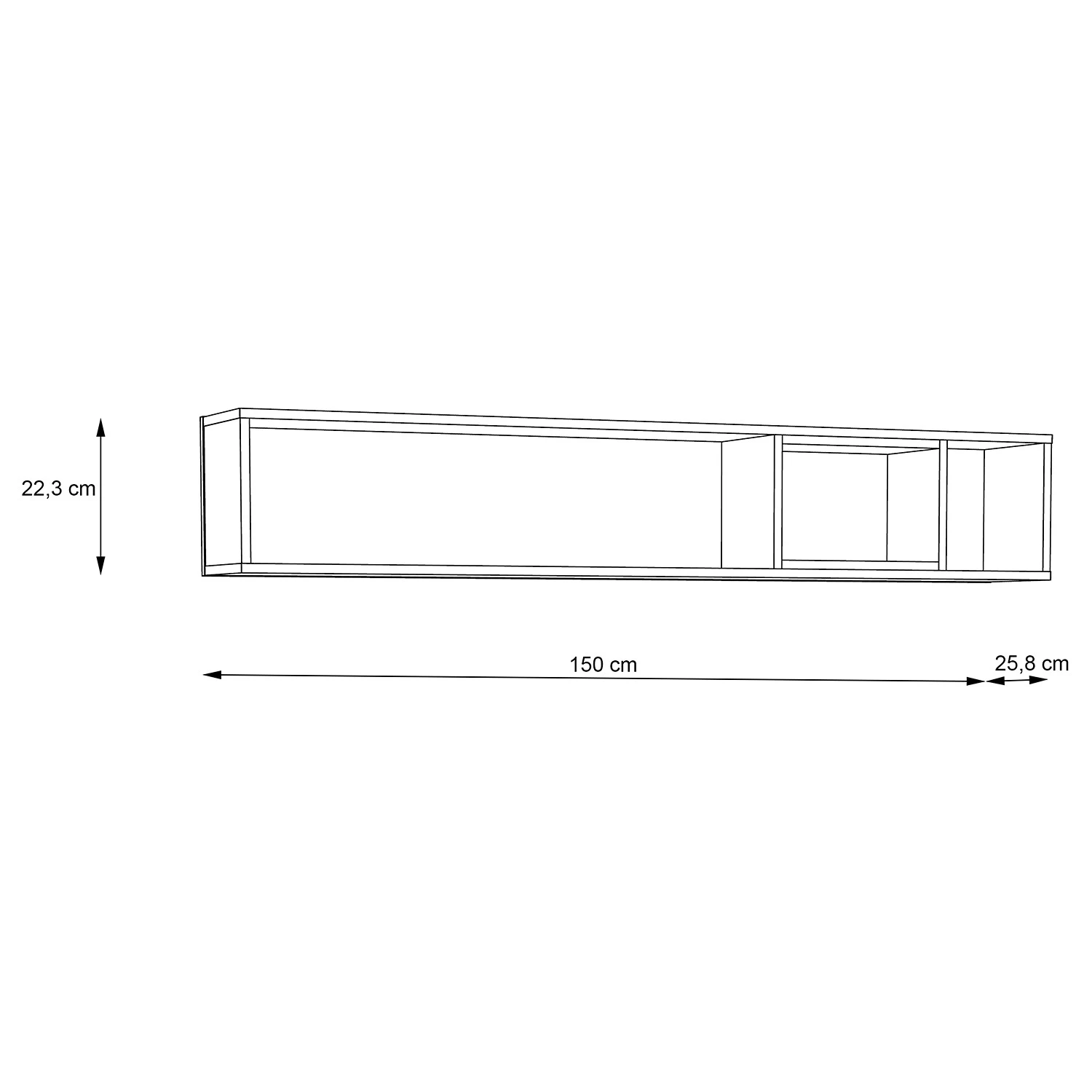 Loftscape Étagère murale Pesaro - Imitation chêne artisan / Noir 6 Loftscape Étagère murale Pesaro - Imitation chêne artisan / Noir – Image 4