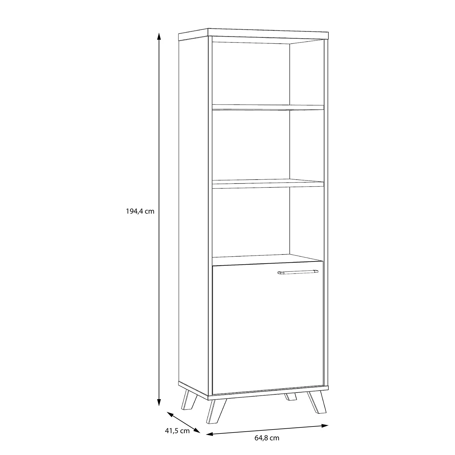 Fredriks Étagères de bureau Winster - Imitation chêne / Imitation béton 9 Fredriks Étagères de bureau Winster - Imitation chêne / Imitation béton – Image 7