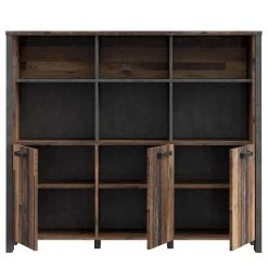 Fredriks Étagères de bureau Clifford - Imitation bois recyclé / Gris foncé -Meubles de salon Soldes 1000348167 220505 031 DETAILS P000000001000348167