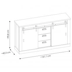 Ridgevalley Enfilade Shutter I - Imitation pin blanc 18 Ridgevalley Enfilade Shutter I - Imitation pin blanc -Meubles de salon Soldes 1000348674 220505 500 SKETCH DETAILS P000000001000348674 sketch
