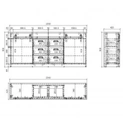 Ridgevalley Enfilade Shutter II - Imitation pin blanc -Meubles de salon Soldes 1000348676 220505 501 SKETCH DETAILS P000000001000348676 sketch