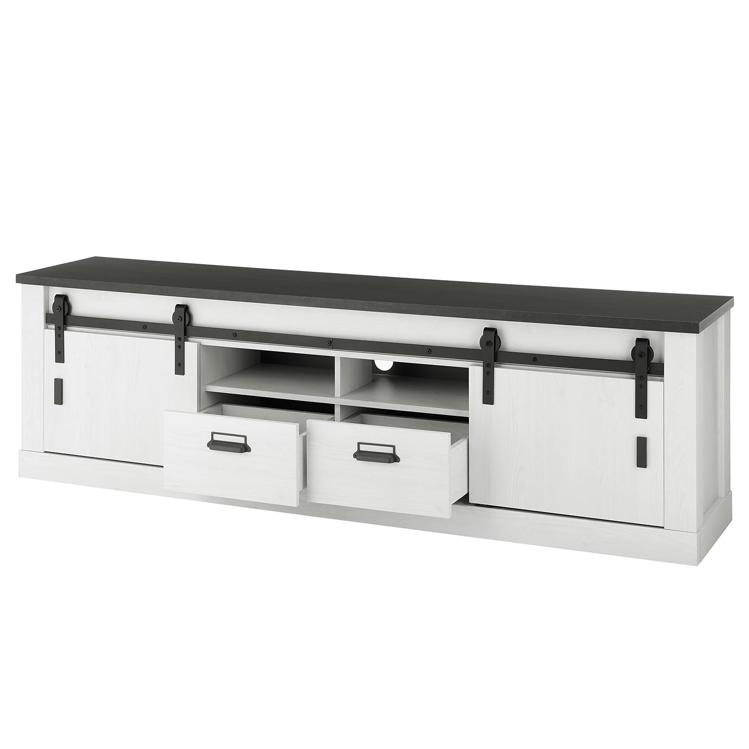 Ridgevalley Meuble TV Shutter II - Imitation pin blanc 9 Ridgevalley Meuble TV Shutter II - Imitation pin blanc – Image 7