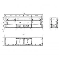 Ridgevalley Meuble TV Shutter II - Imitation pin blanc 21 Ridgevalley Meuble TV Shutter II - Imitation pin blanc -Meubles de salon Soldes 1000348677 220505 501 SKETCH DETAILS P000000001000348677 sketch