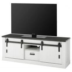 Ridgevalley Meuble TV Shutter I - Imitation pin blanc