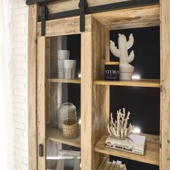 Ridgevalley Vitrine Shutter - Imitation chêne -Meubles de salon Soldes 1000348691 220505 070 DETAILS P000000001000348691