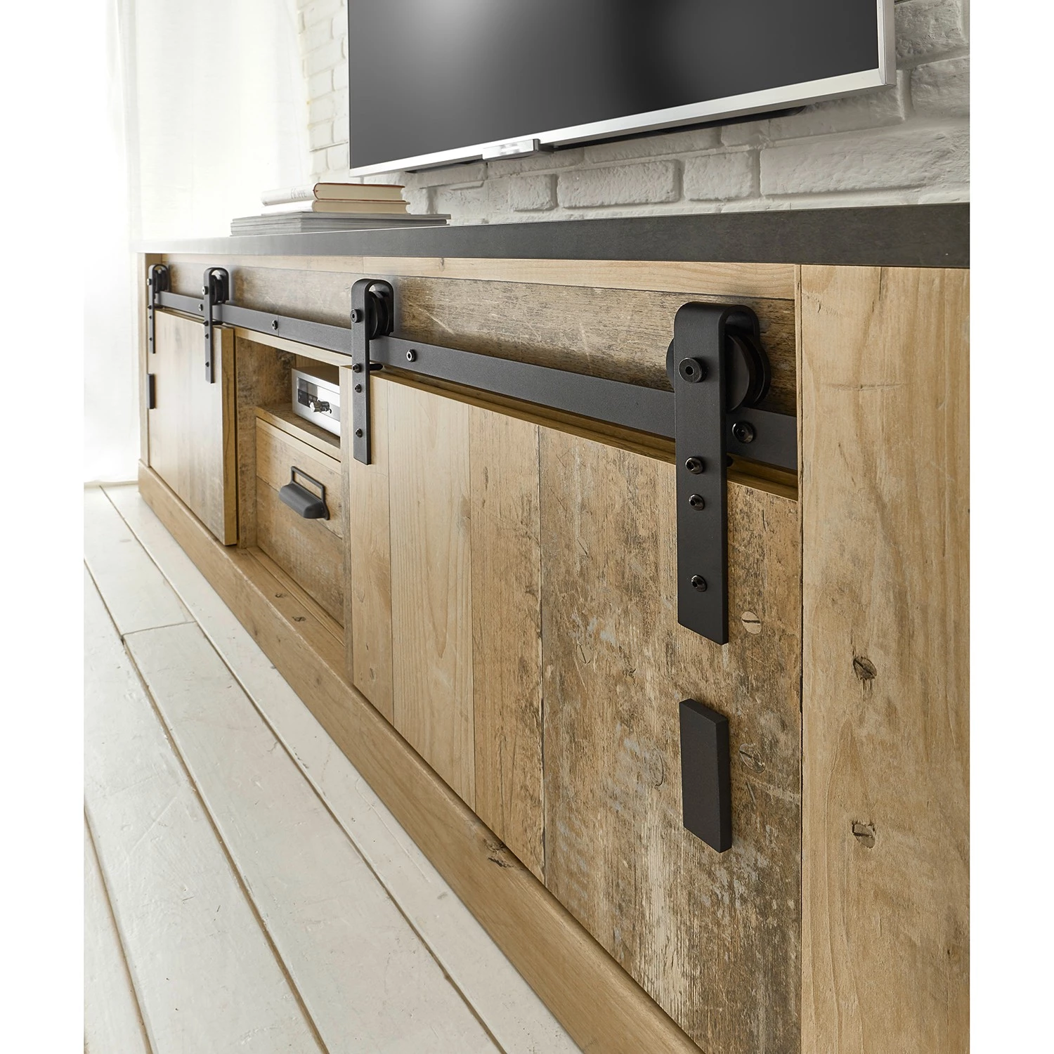 Ridgevalley Meuble TV Shutter I - Imitation chêne 7 Ridgevalley Meuble TV Shutter I - Imitation chêne – Image 5