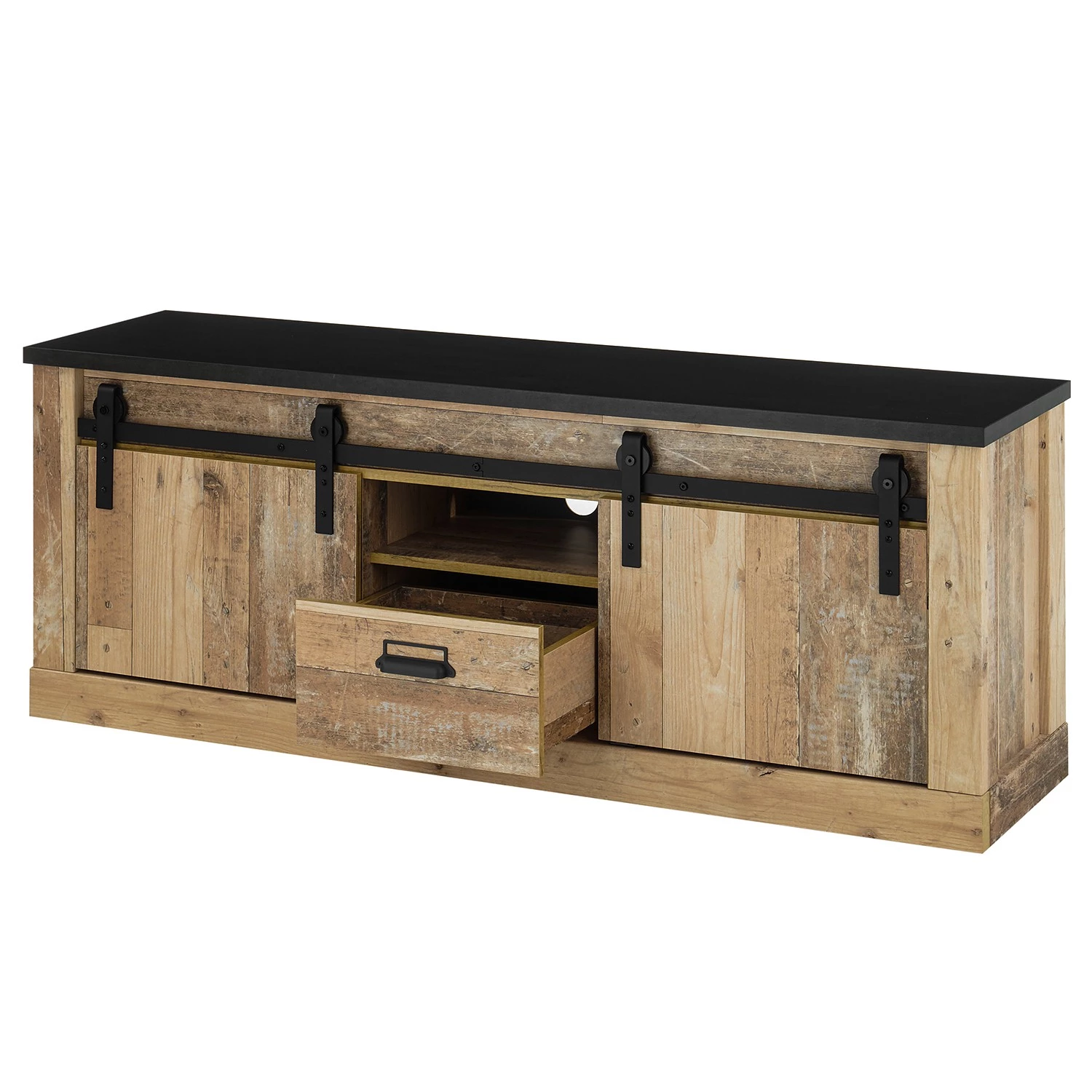 Ridgevalley Meuble TV Shutter I - Imitation chêne 9 Ridgevalley Meuble TV Shutter I - Imitation chêne – Image 7