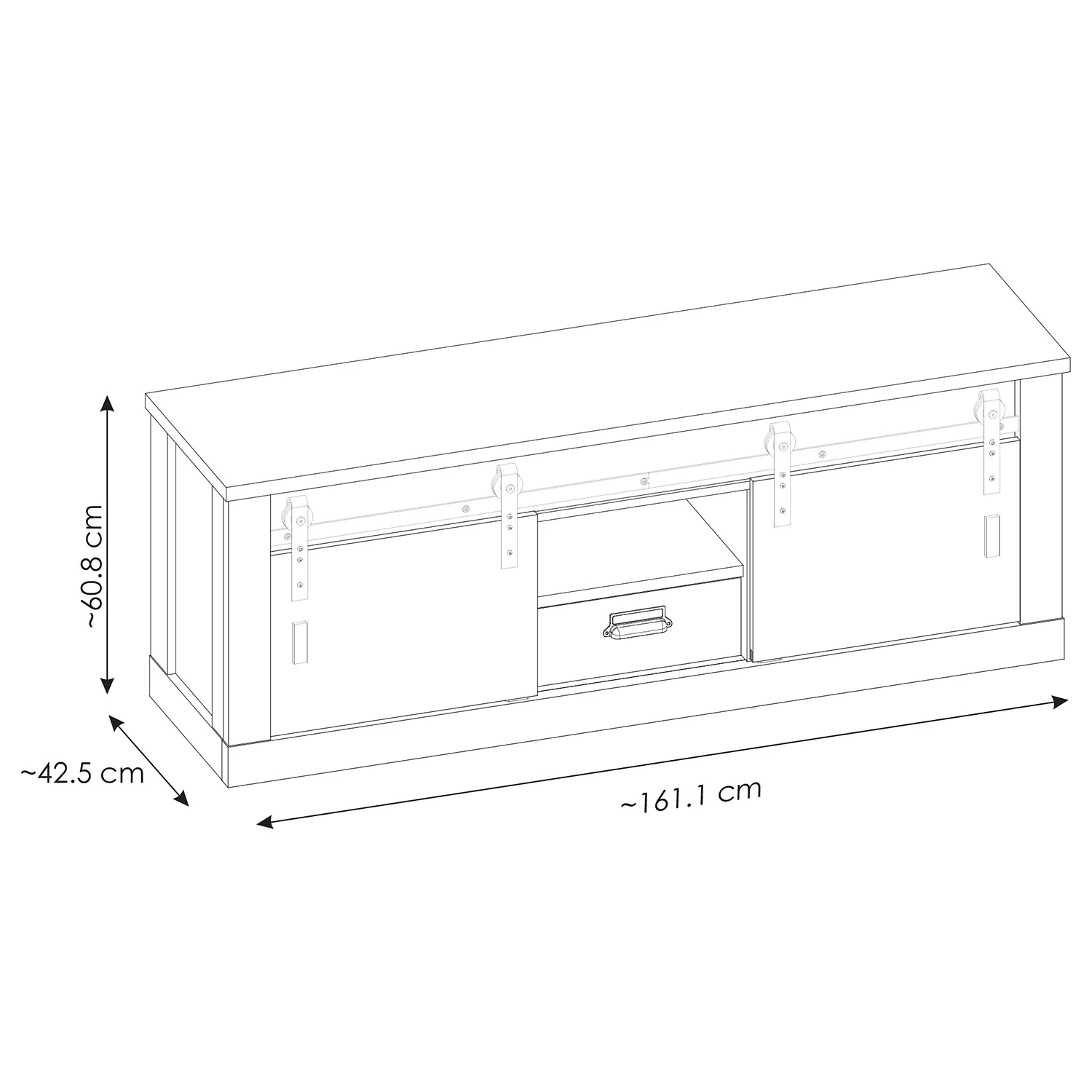 Ridgevalley Meuble TV Shutter I - Imitation chêne 11 Ridgevalley Meuble TV Shutter I - Imitation chêne – Image 9