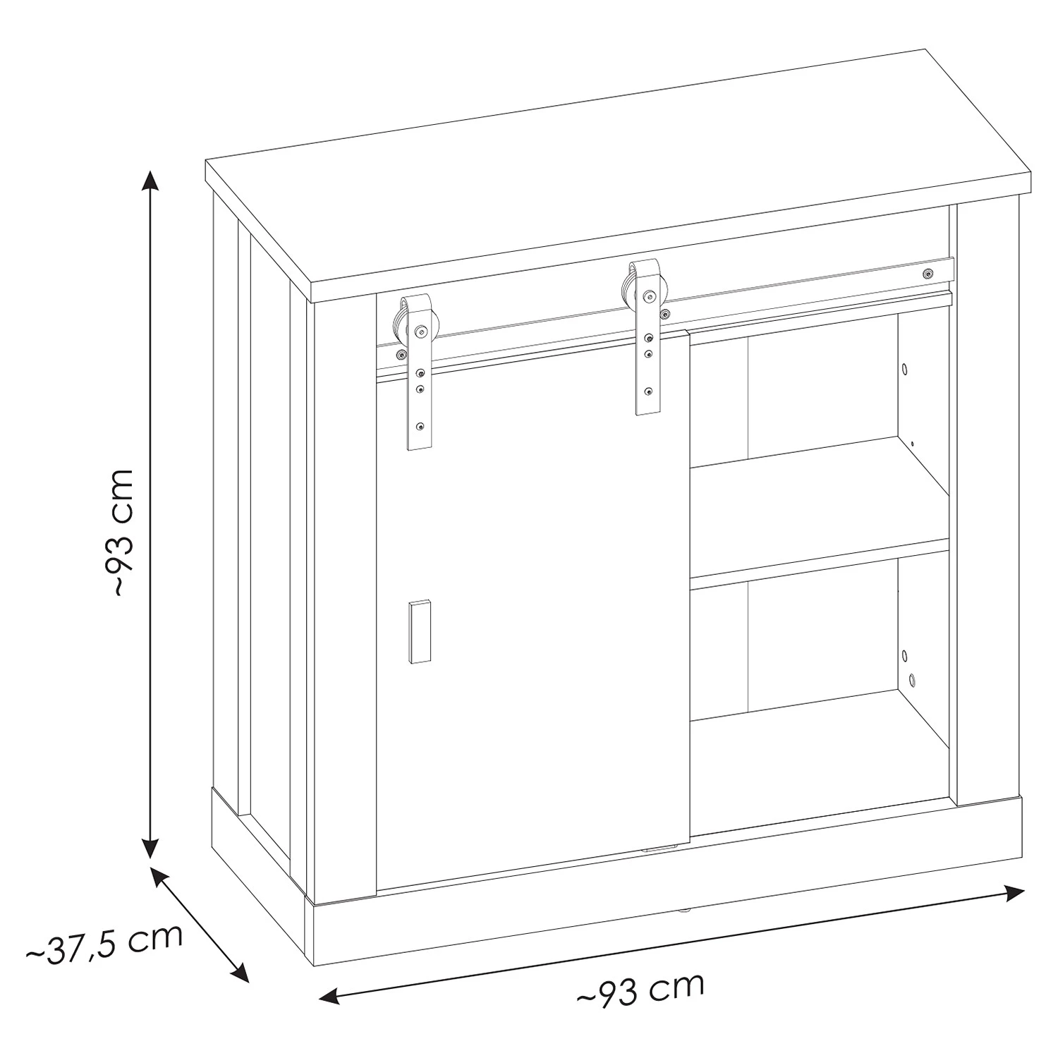 Ridgevalley Buffet Shutter I - Imitation chêne 10 Ridgevalley Buffet Shutter I - Imitation chêne – Image 8