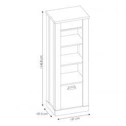 Ridgevalley Ensemble meubles TV Shutter I (3 élém.) - Imitation chêne -Meubles de salon Soldes 1000348722 220505 501 SKETCH DETAILS P000000001000348722 sketch