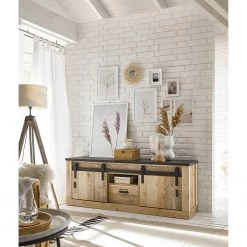 Ridgevalley Ensemble meubles TV Shutter III (3 él.) - Imitation chêne -Meubles de salon Soldes 1000348724 220505 022 MOOD DETAILS P000000001000348724 mood