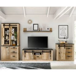 Ridgevalley Ensemble meubles TV Shutter IV (4 élém.) - Imitation chêne