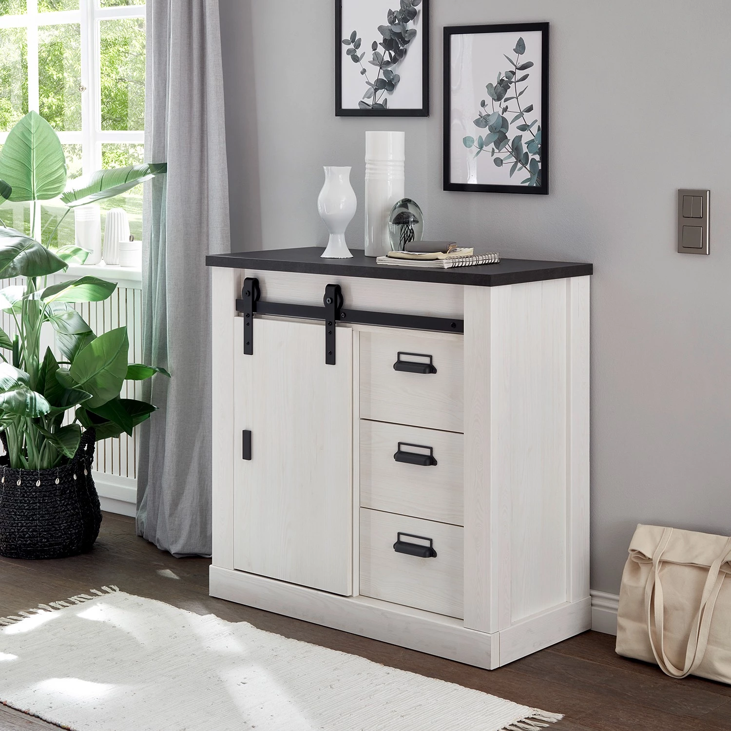 Ridgevalley Ensemble meubles TV Shutter IV (4 élém.) - Imitation pin blanc 8 Ridgevalley Ensemble meubles TV Shutter IV (4 élém.) - Imitation pin blanc – Image 6