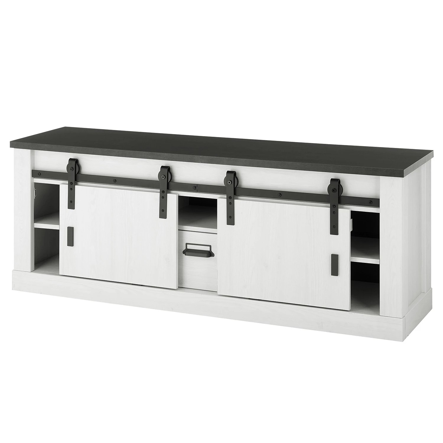 Ridgevalley Ensemble meubles TV Shutter IV (4 élém.) - Imitation pin blanc 13 Ridgevalley Ensemble meubles TV Shutter IV (4 élém.) - Imitation pin blanc – Image 11