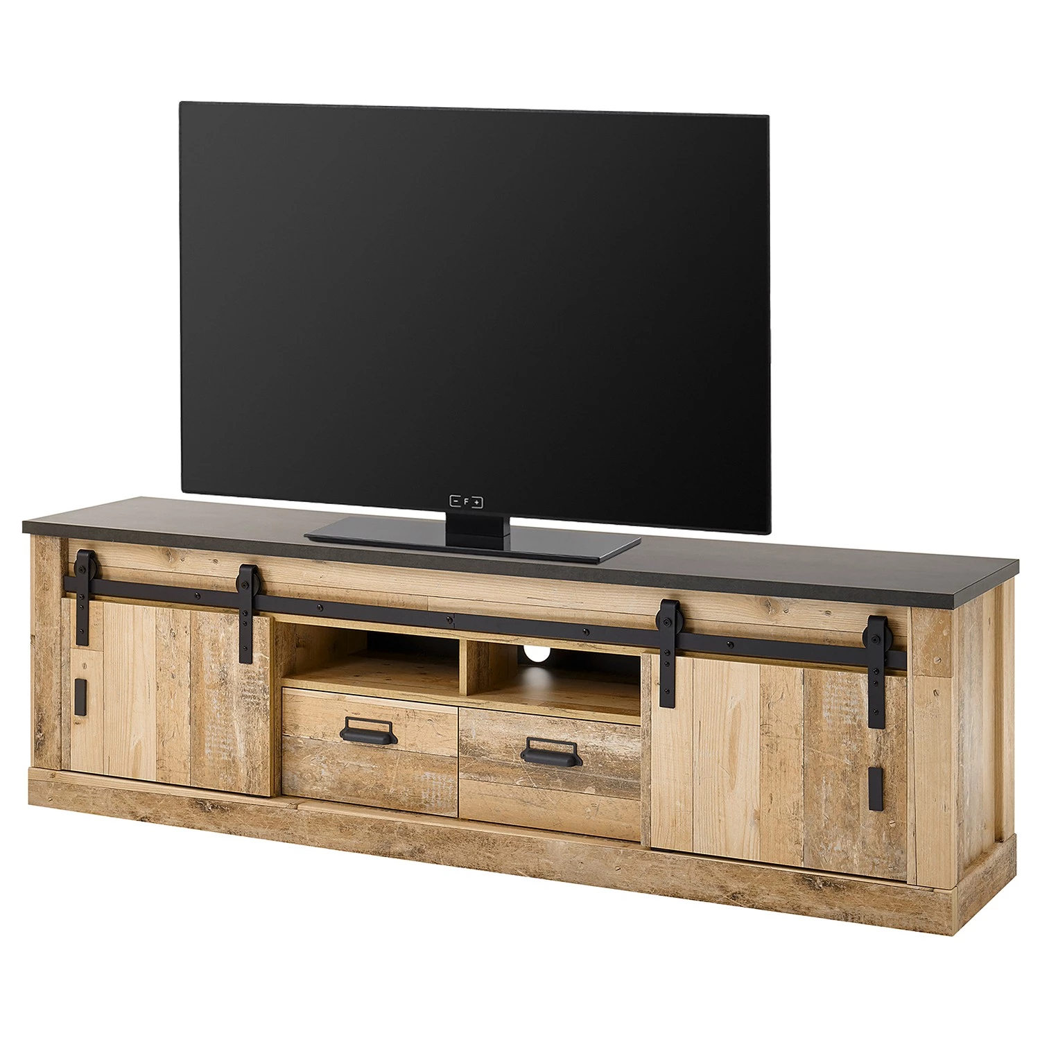 Ridgevalley Ensemble meubles TV Shutter II (3 élém.) - Imitation chêne 9 Ridgevalley Ensemble meubles TV Shutter II (3 élém.) - Imitation chêne – Image 7