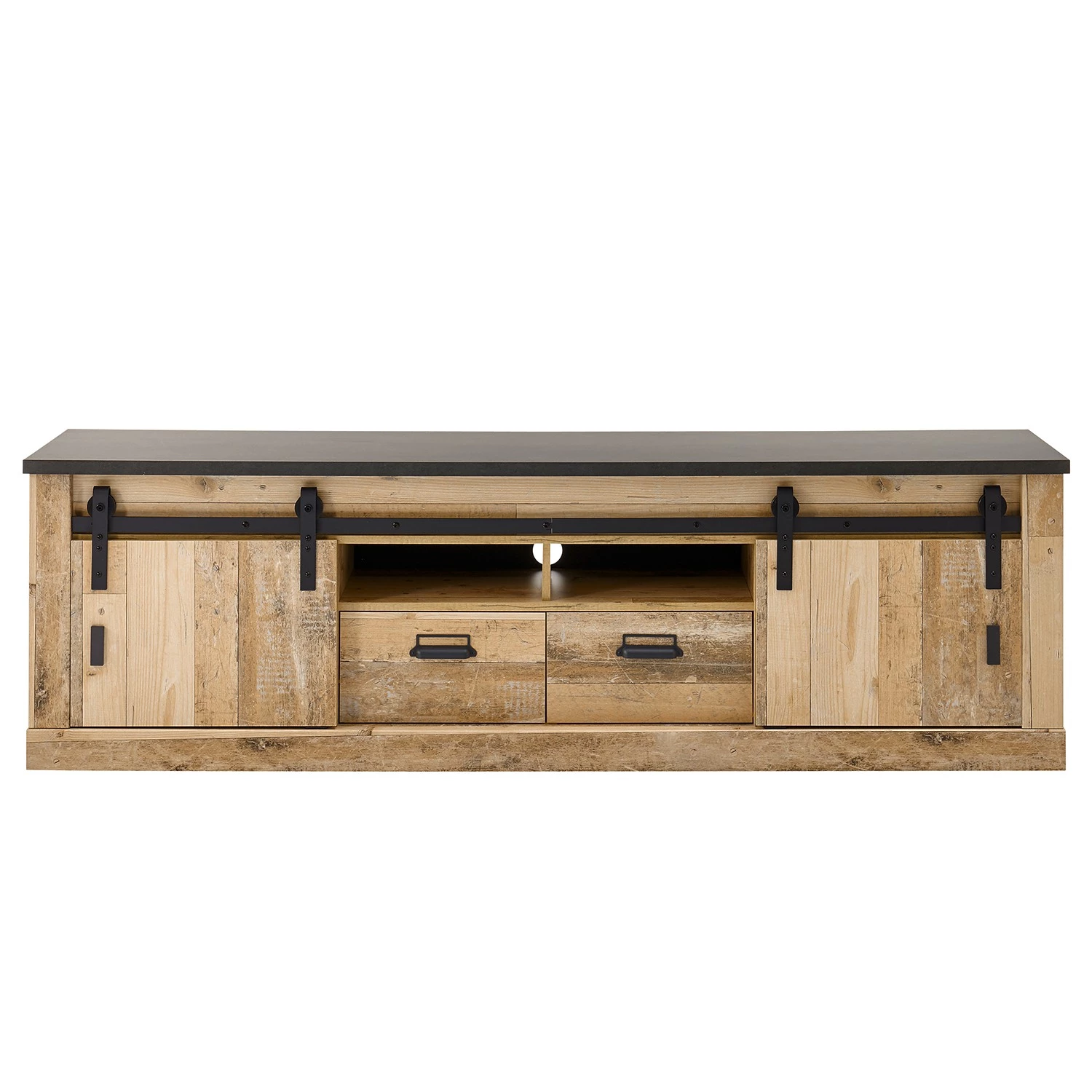 Ridgevalley Ensemble meubles TV Shutter II (3 élém.) - Imitation chêne 11 Ridgevalley Ensemble meubles TV Shutter II (3 élém.) - Imitation chêne – Image 9