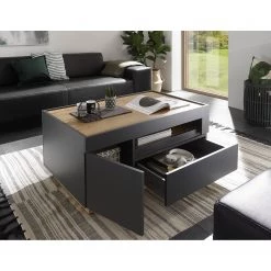 Loftscape Table basse Accra - Anthracite / Imitation chêne -Meubles de salon Soldes 1000348810 220506 021 MOOD DETAILS P000000001000348810 mood